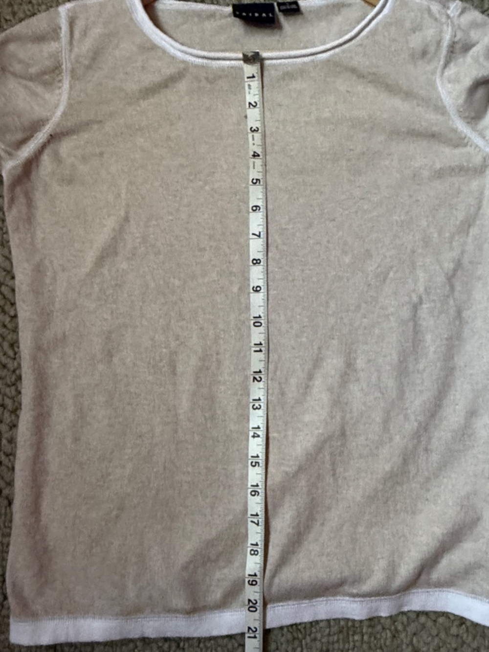 Tribal Cream Textured Boatneck Top - Picture 11 of 11